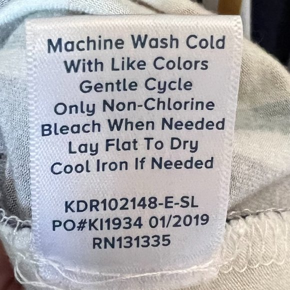 Allison Joy Navy and Gold Stripped Faux Wrap Dress - Picture 9 of 9